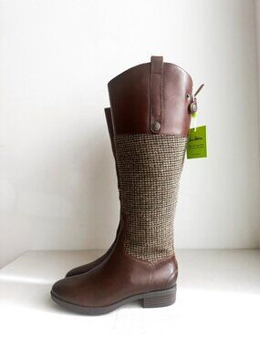 Sam Edelman Leather Wool Detail Knee High Riding Boots 5